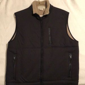 J. Crew fur vest.
